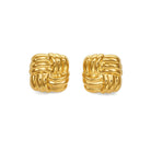 square woven earrings. vintage inspired. woven earrings.