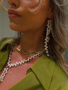 Zephyr Pearl Drop Sea Shell Lariat Necklace